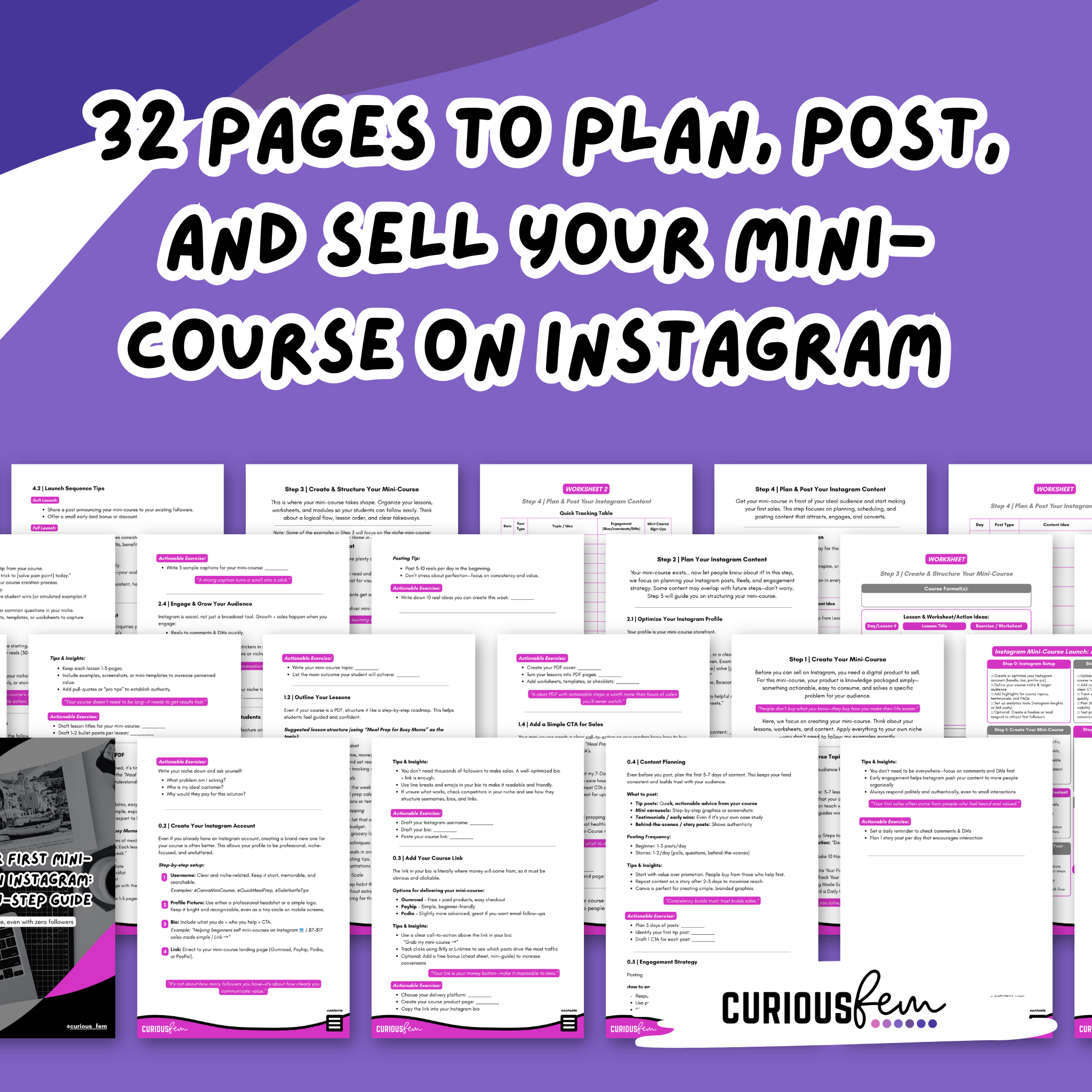 Sell Your First Mini-Course on Instagram | CuriousFem