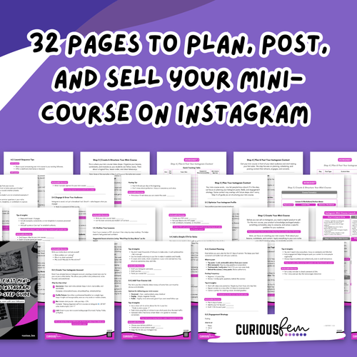 Sell Your First Mini-Course on Instagram | CuriousFem