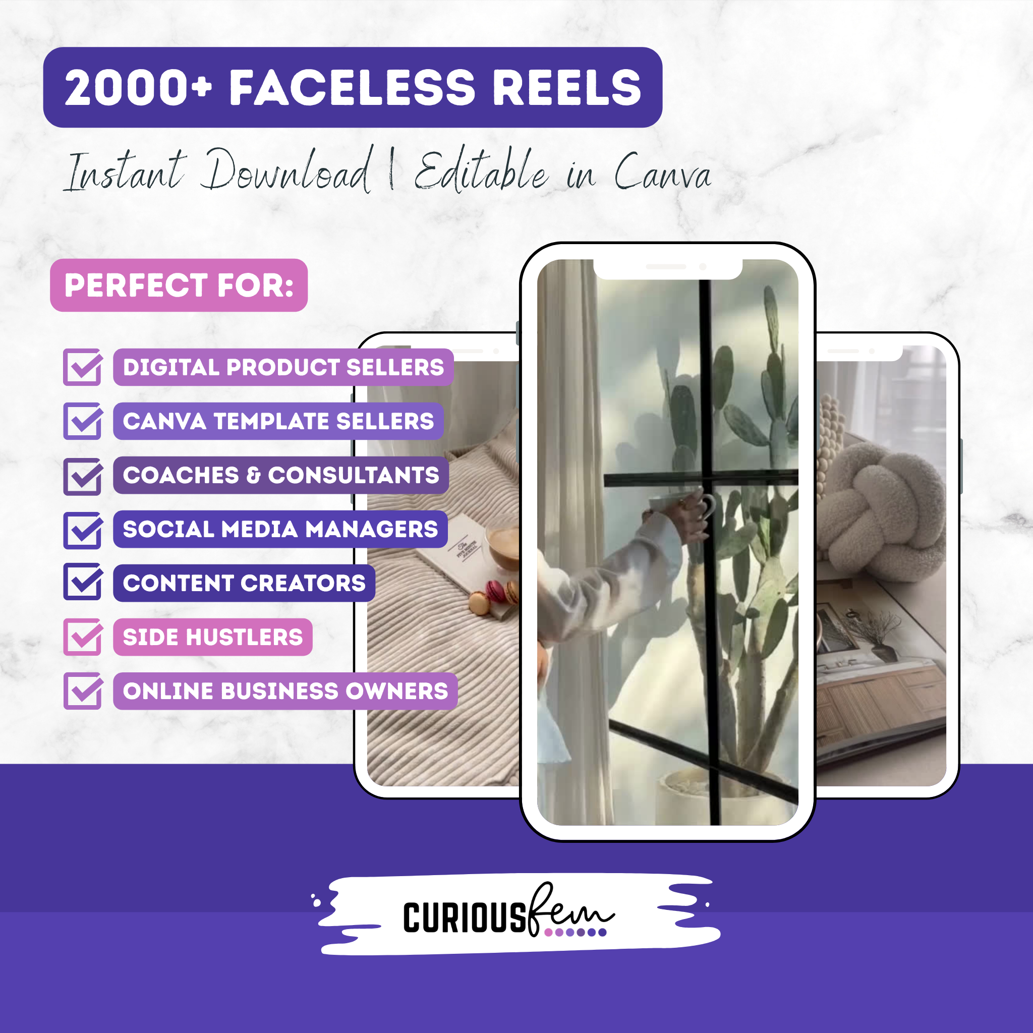 2000+ Faceless Reels Bundle | CuriousFem