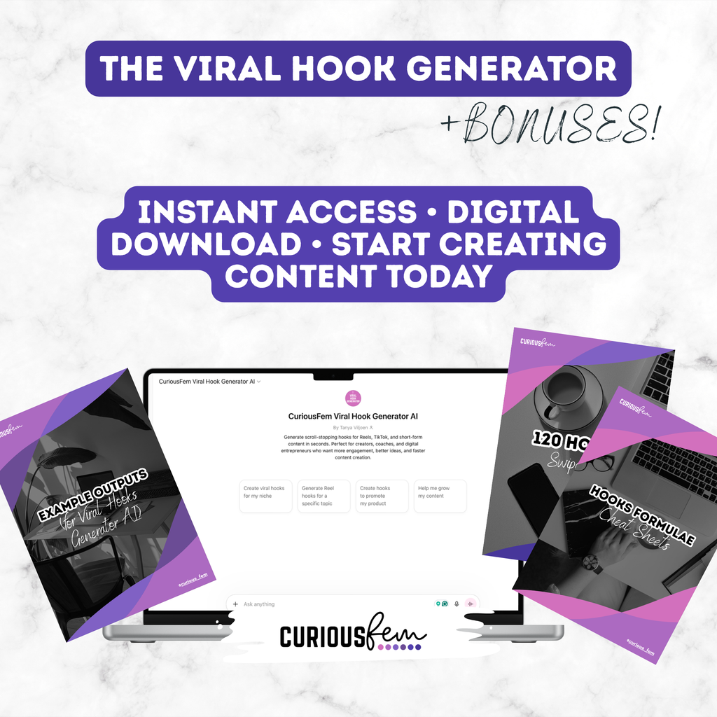 CuriousFem Viral Hook Generator AI